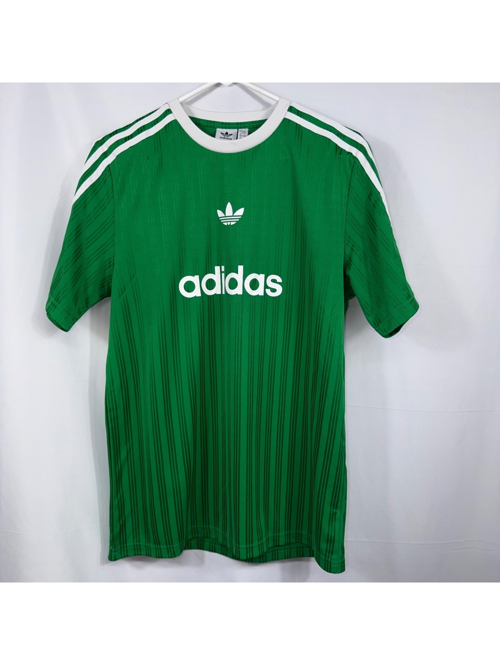 Adidas Originals Green 3-Stripes Jersey T-Shirt Youth XL (15–16Y)